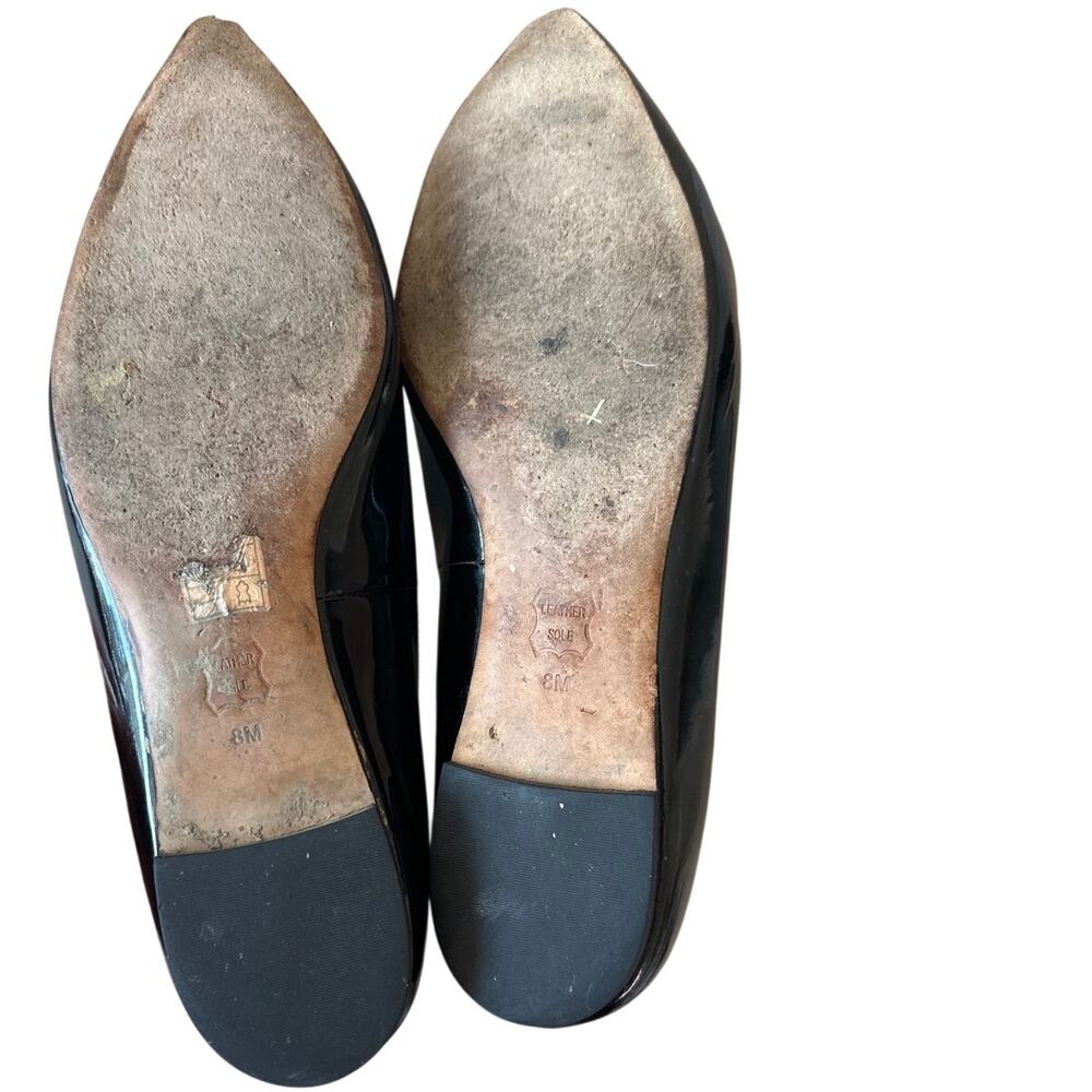 Tory Burch Melody Pointed Toe Patent‎ Flats Black 8 - Picture 6 of 15